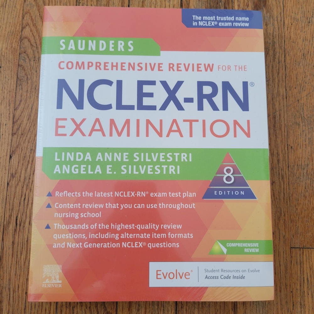 Saunders 8th Ed NCLEX-RN Examination Comprehensive Review Textbook NEW College